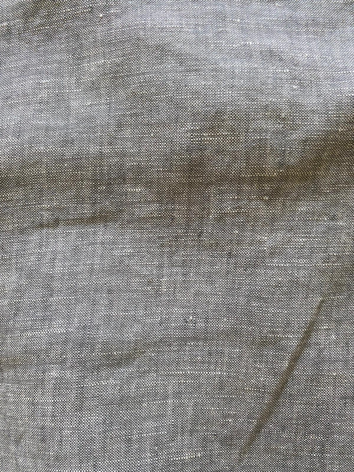 100% Organic Natural French Linen 4 Piece Double Duvet Set - Denim Grey