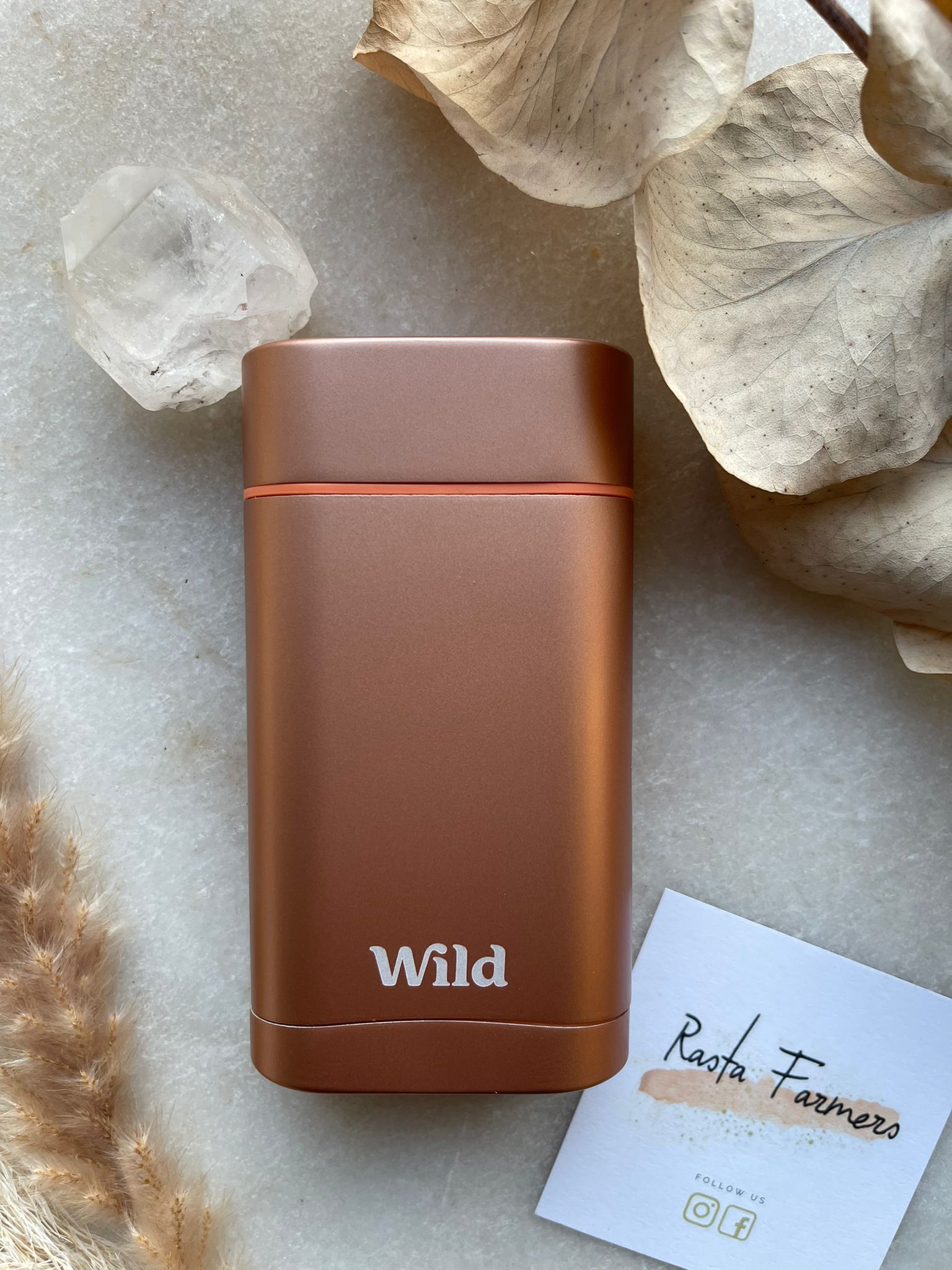Wild - Refillable Deodorant - Orange Case + 1 Orange Zest