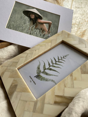 Faux Ivory Glossy Frame