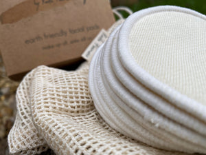 Bamboo & Hemp Reusable 'Cotton' Facial Pads - 10 Pack