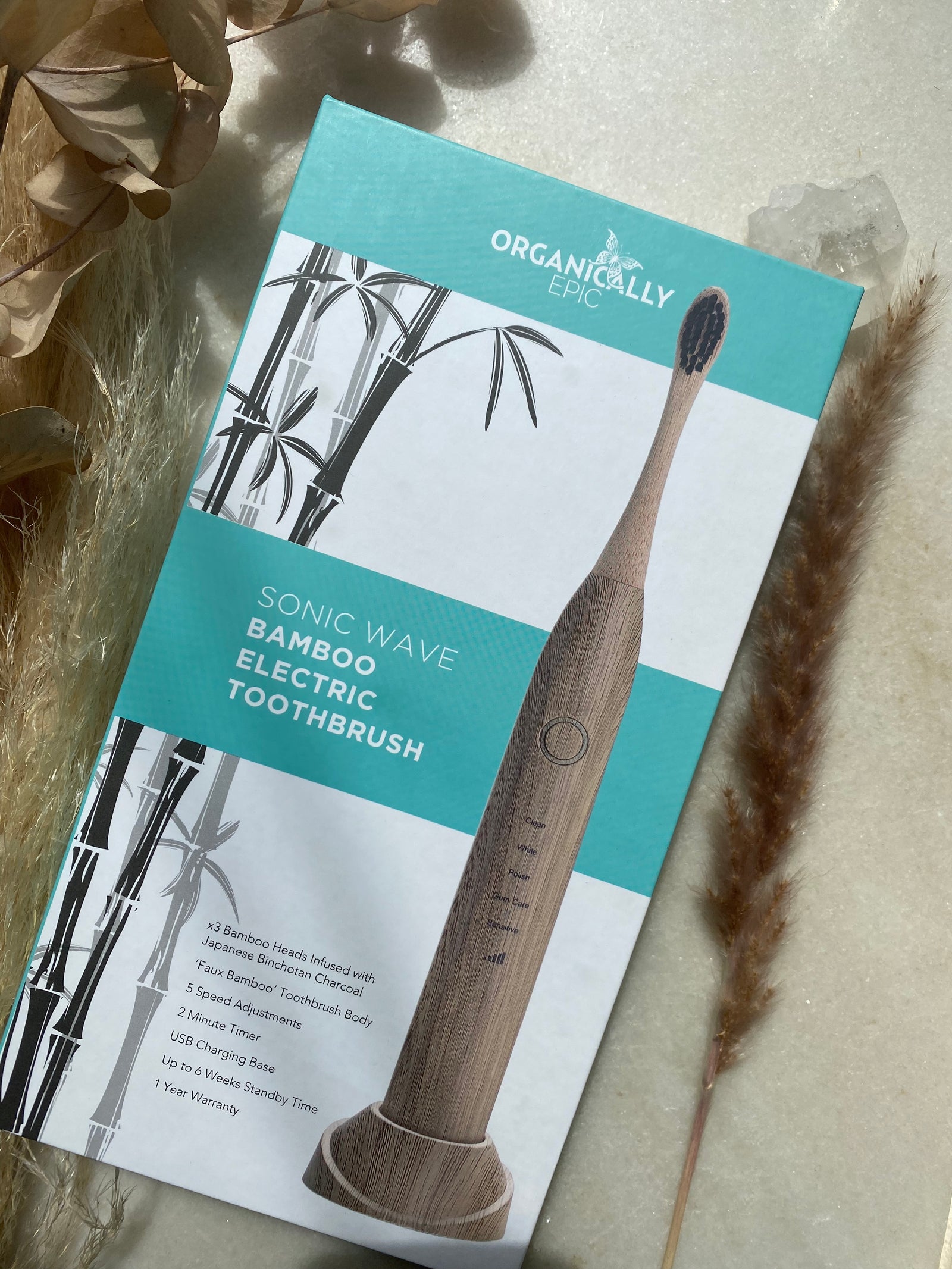 Organically Epic - Sonic Wave Bamboo Electric Toothbrush