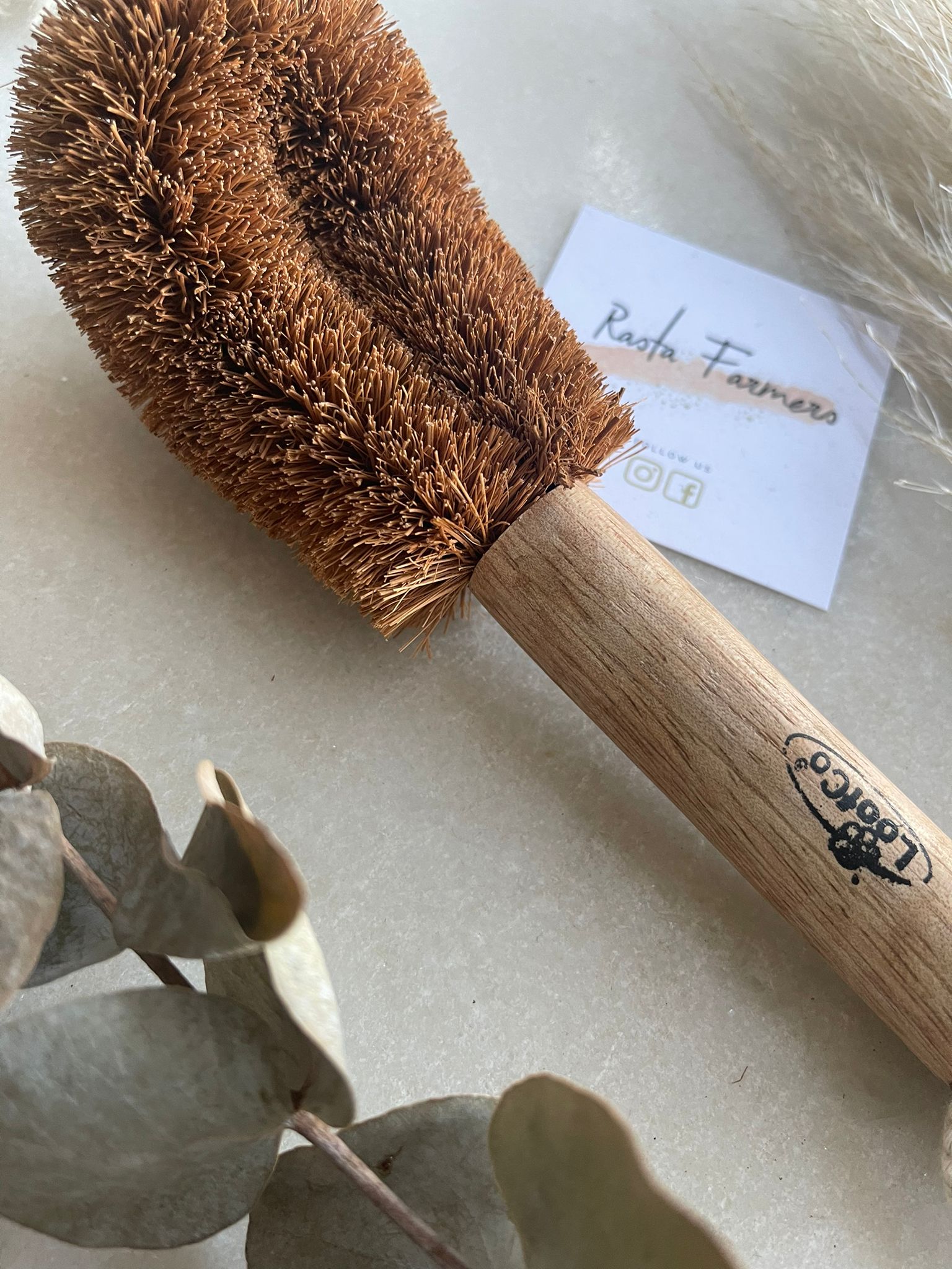 Bamboo & Coconut Fibre Long Handled Dish Brush