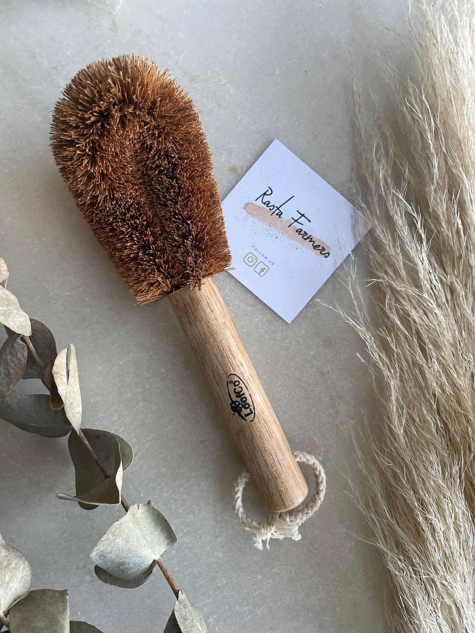 Bamboo & Coconut Fibre Long Handled Dish Brush