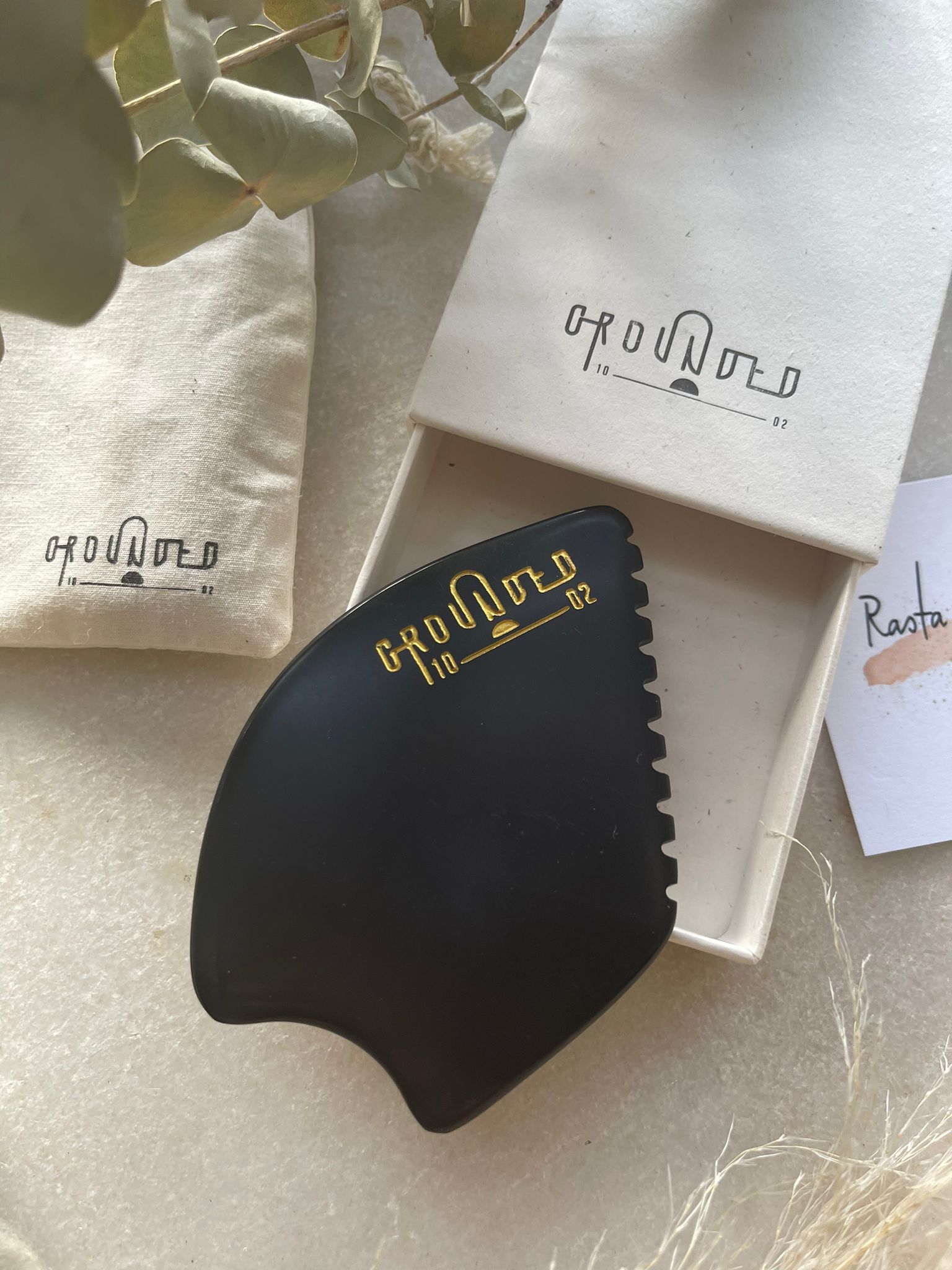 Grounded1002 - Rock With Care Bian-Stone Guasha