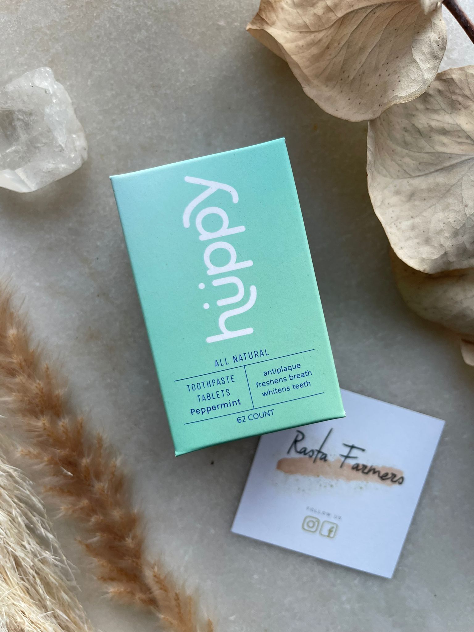 Huppy - Toothbrush Tablets - Peppermint 62s