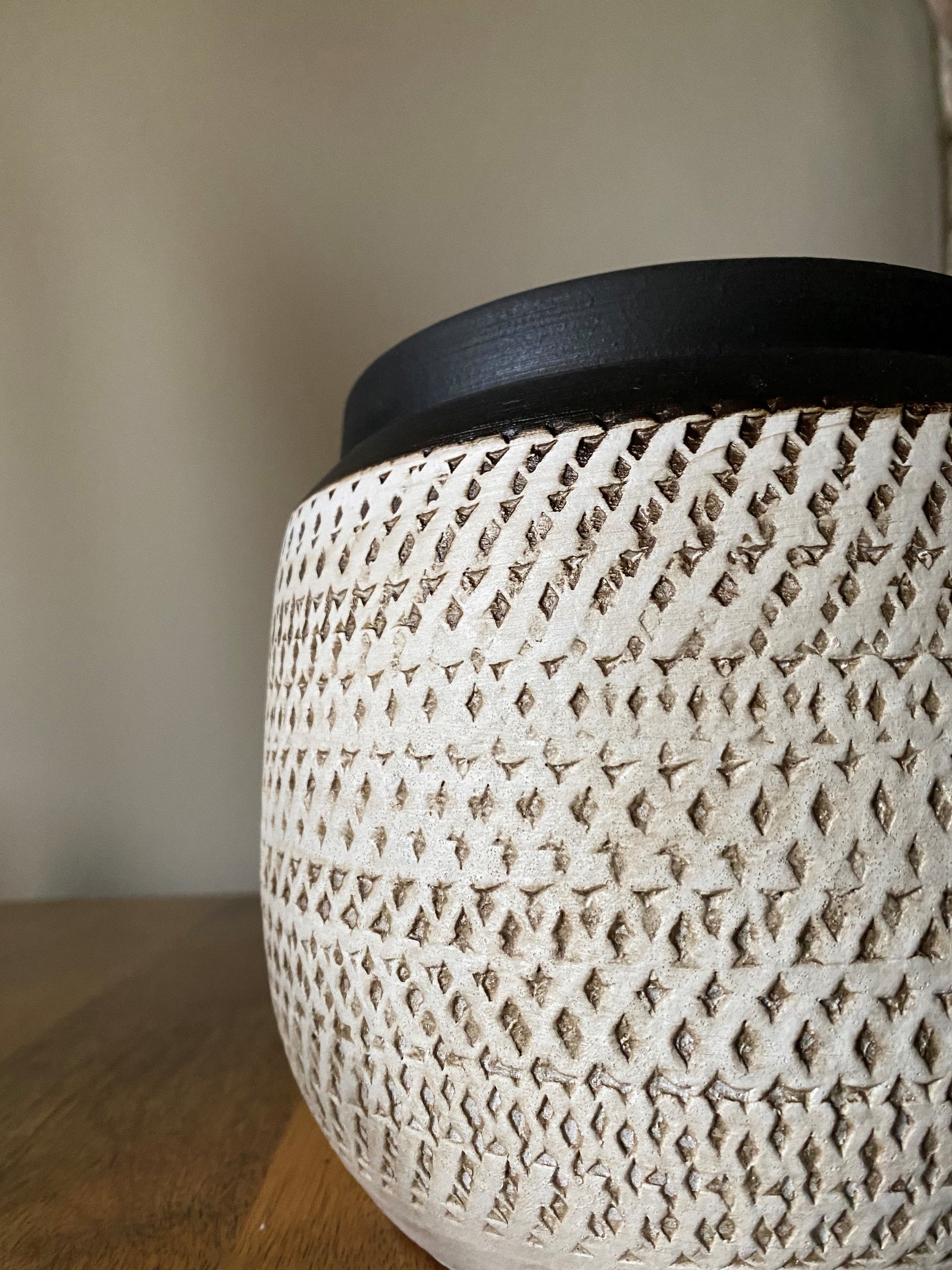 Clay Micro Dented Matt Pot Vase