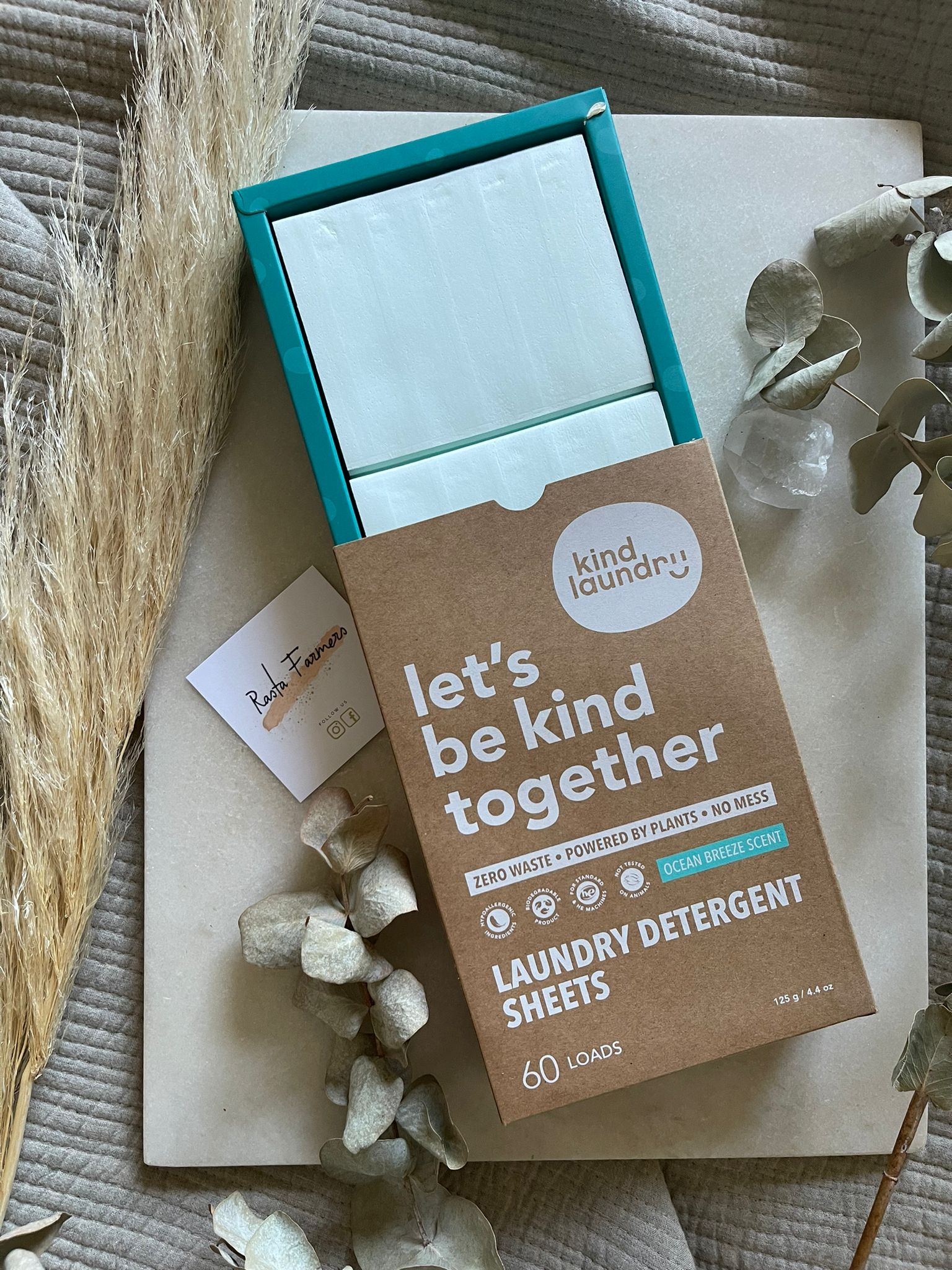 Kind Laundry - Laundry Detergent Sheets - 60 Washes - Ocean Breeze