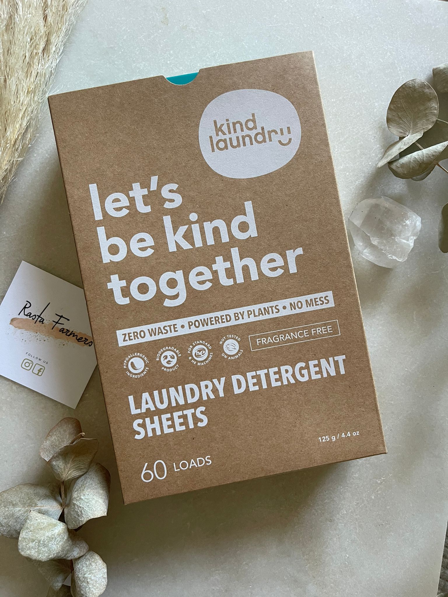 Kind Laundry - Laundry Detergent Sheets - 60 Washes - Fragrance Free
