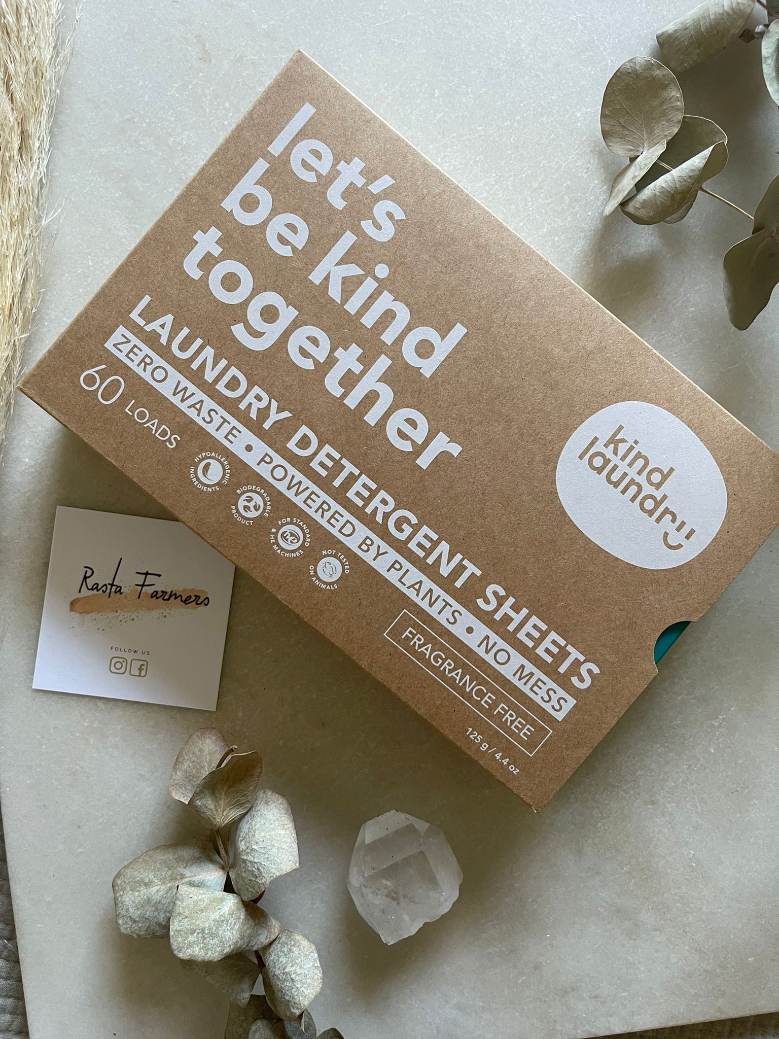 Kind Laundry - Laundry Detergent Sheets - 60 Washes - Fragrance Free