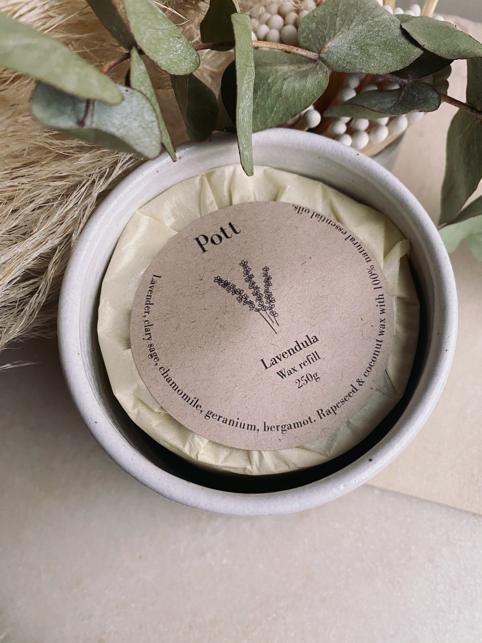 Pott Candle - Lavender Candle - 50hr Burn Time