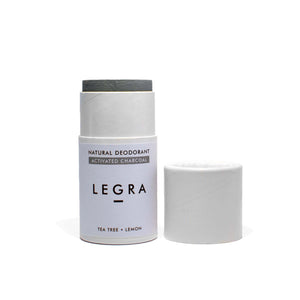 LEGRA - Bamboo Activated Charcoal, Tea Tree & Lemon - Natural Deodorant Stick