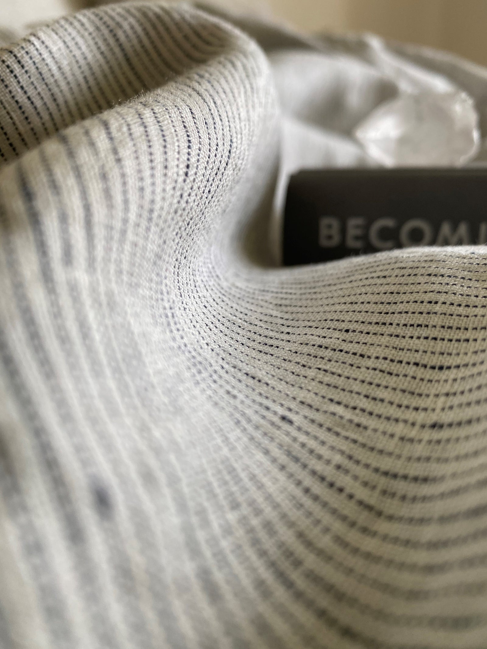 100% Organic Natural French Linen 4 Piece Double Duvet Set - Soho Stripes