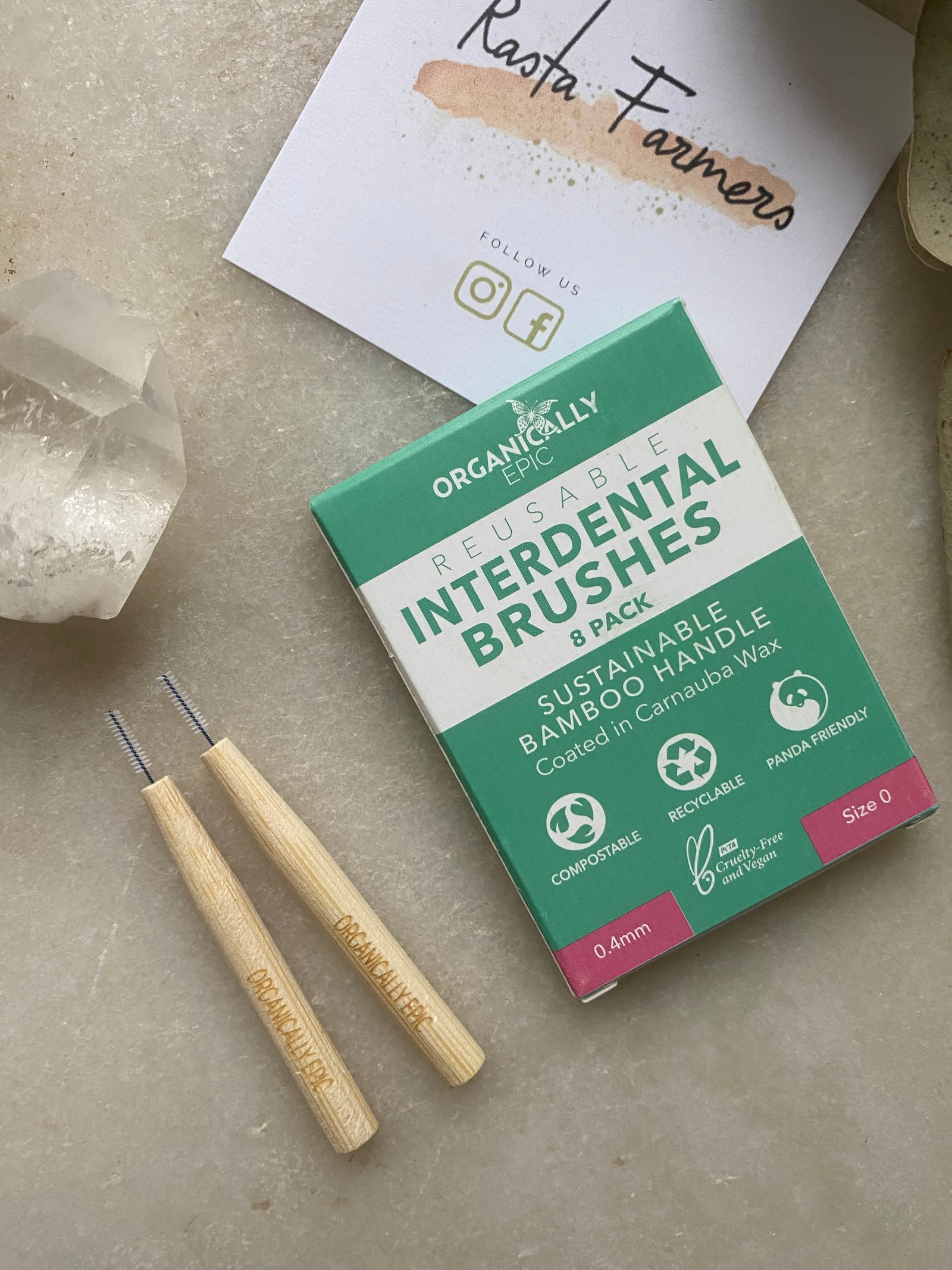 Organically Epic - Bamboo Interdental Brushes - 0.4 x 8 Pack