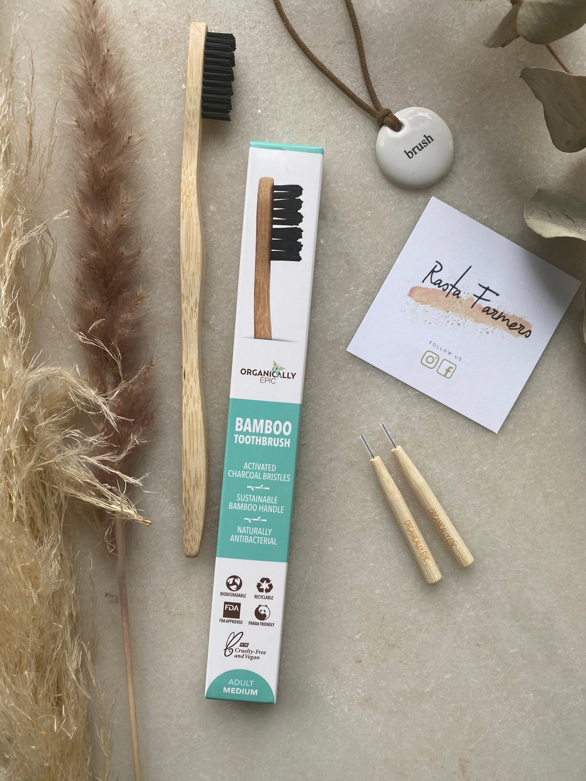Organically Epic - Bamboo Adults Charcoal Toothbrush