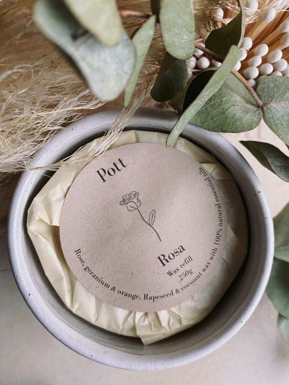 Pott Candle - Rosa Candle - 50hr Burn Time