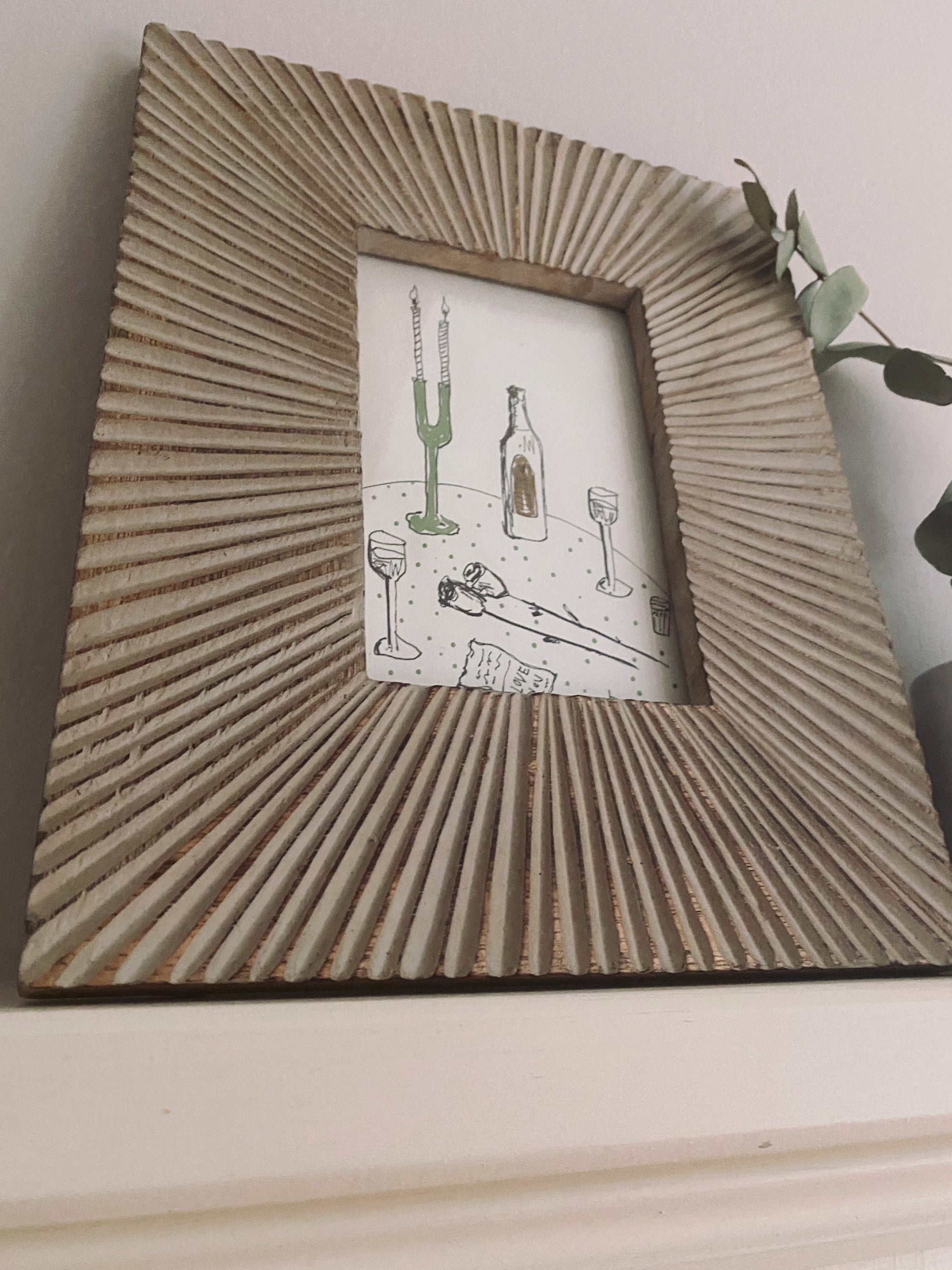 ROYA - Art Piece 'Amore' & Reclaimed Wood Frame