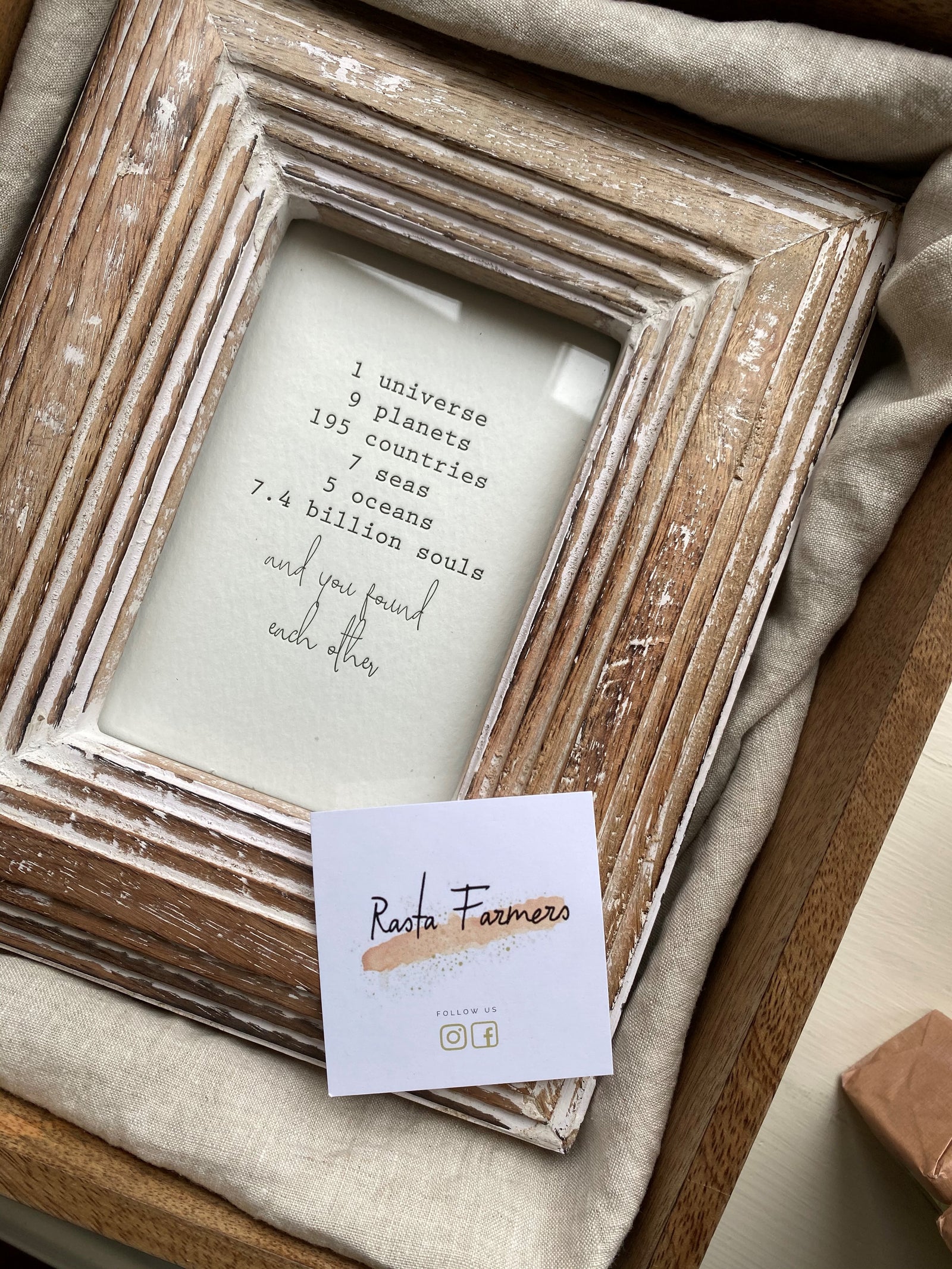 Rustic Shabby Chic Photo Frame - 4 X 6 Inches
