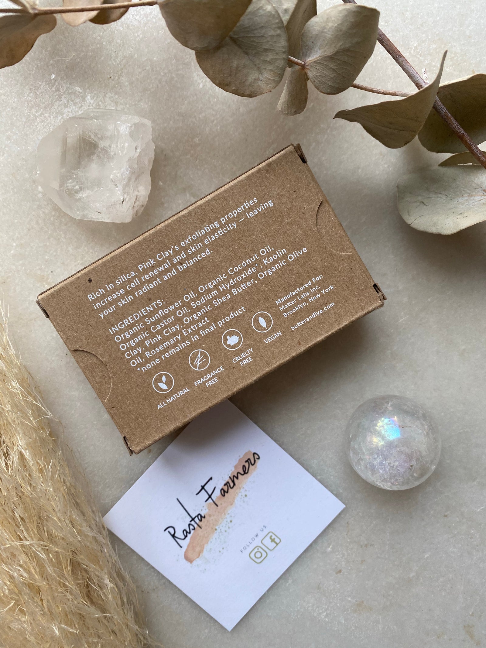 Butter + Lye - Pink Clay Face & Body Soap