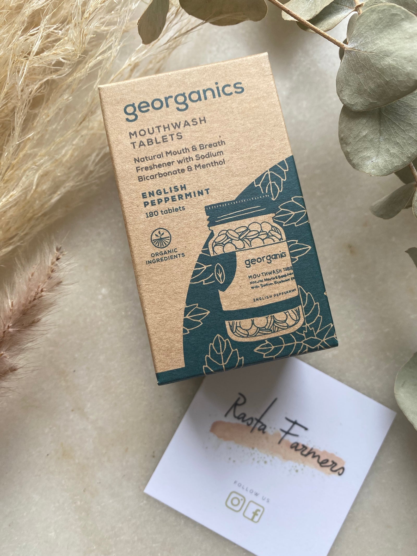 Georganics - Mouthwash Tablets - English Peppermint - 180 Tablets