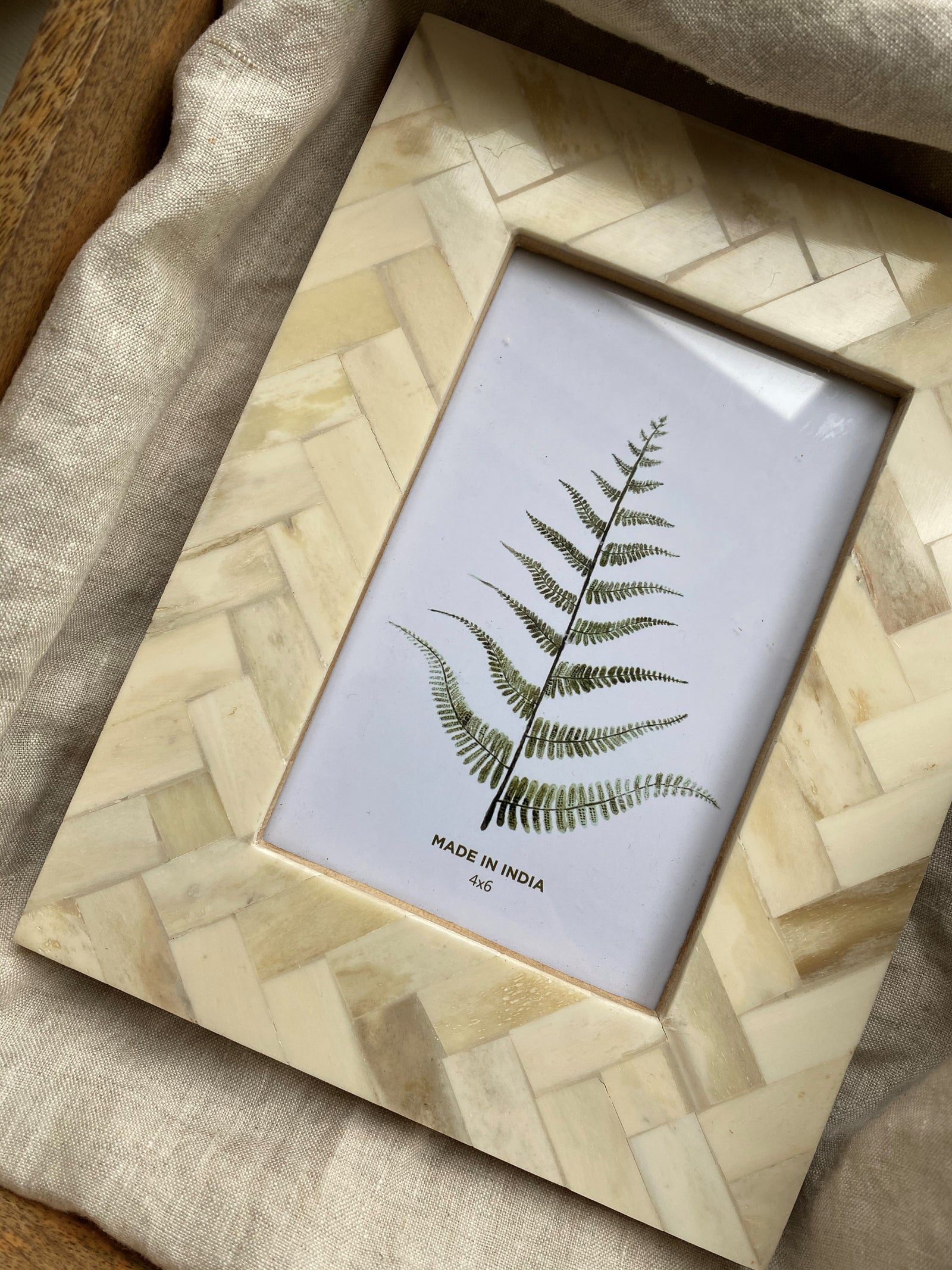 Faux Ivory Glossy Frame